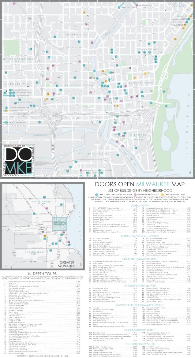 Doors Open Milwaukee 2012 Map Doors Open Milwaukee 2012 Map