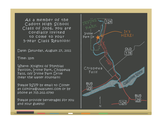 Colter Sikora 2011 Reunion Invite