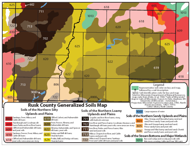 Colter Sikora Rusk County Generalized Soil Map